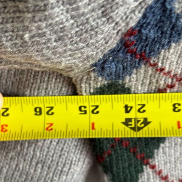 Louis Philippe London Mens V Neck Long Sleeve Sweater Gray Size XL - Picture 3 of 8